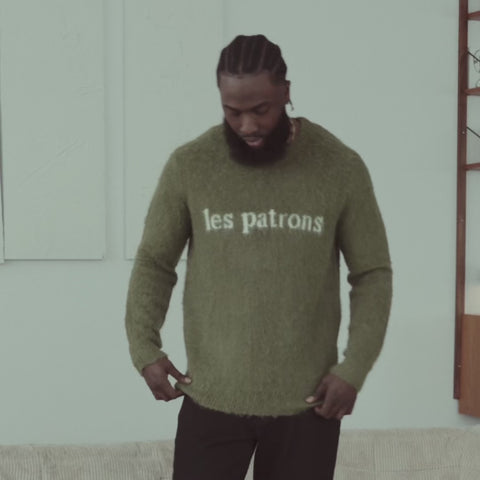 KID MOHAIR SWEATER GREEN