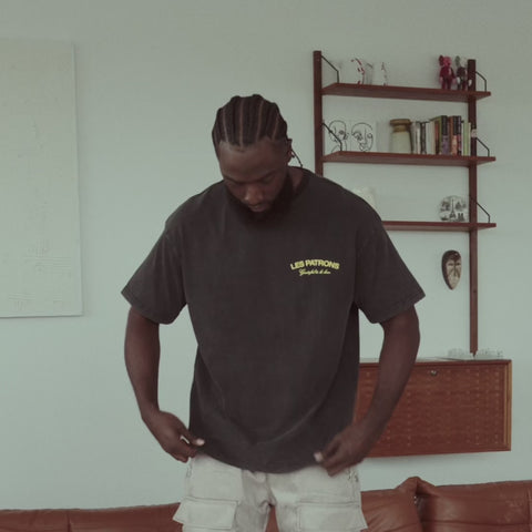GRATEFUL TO BE HERE - ACID WASHED WITH YELLOW LOGO