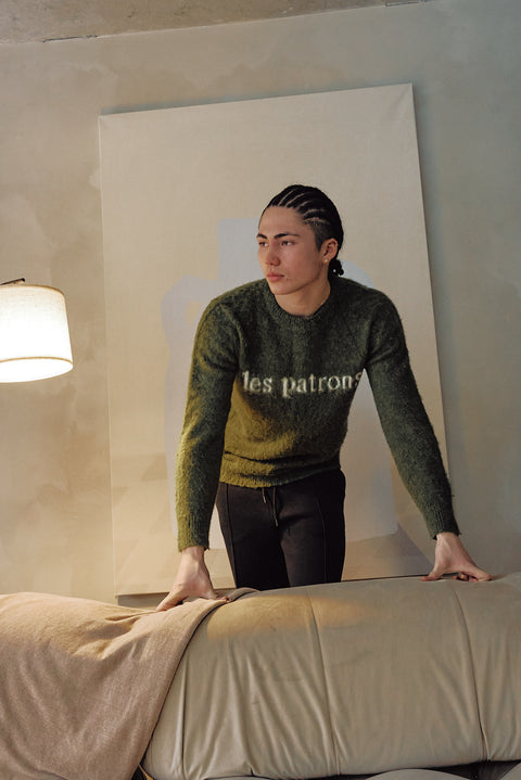 KID MOHAIR SWEATER GREEN