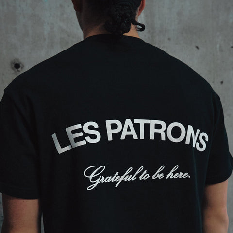 GRATEFUL TO BE HERE T-SHIRT - BLACK