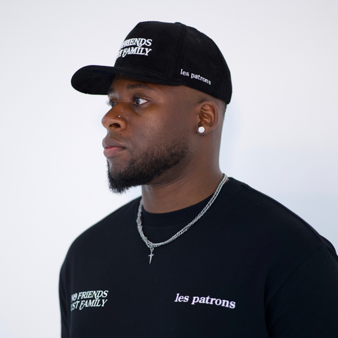 No Friends Just Family - Black Corduroy Cap