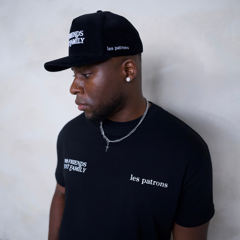 No Friends Just Family - Black Corduroy Cap