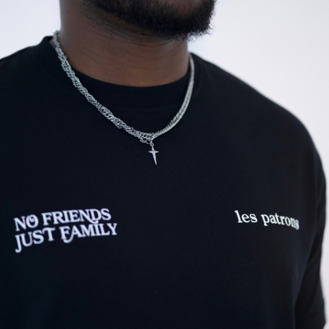 No Friends Just Family - Black Tee