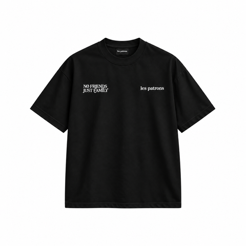 No Friends Just Family - Black Tee