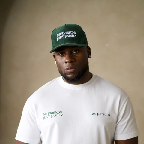 No Friends Just Family - Green Corduroy Cap.