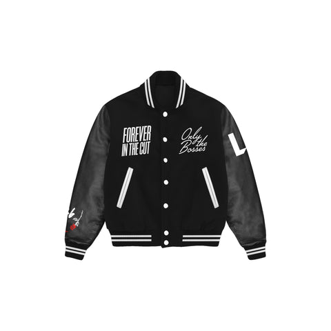 NO FRIENDS JUST FAMILY VARSITY JACKET