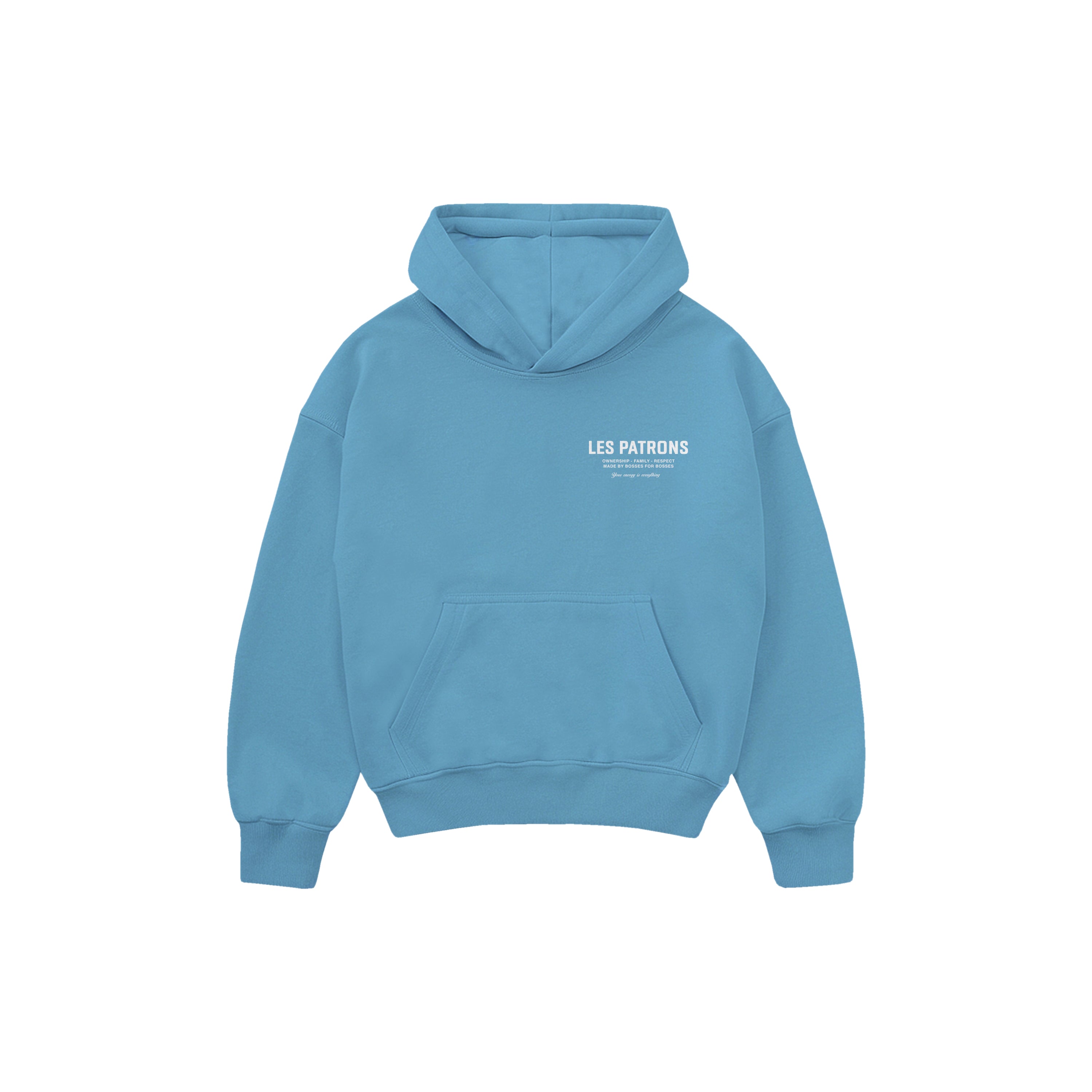 sky blue ownership hoodie *Slight imperfection* (Read description before purchasing)