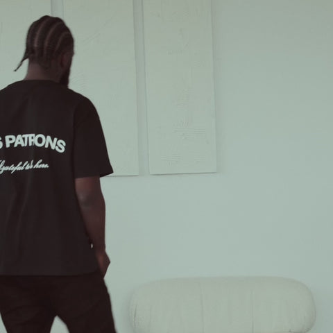 GRATEFUL TO BE HERE T-SHIRT - BLACK