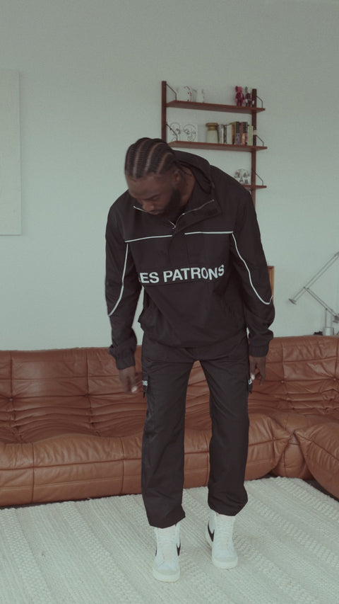 BLACK PARACHUTE TRACKSUIT (TOP)