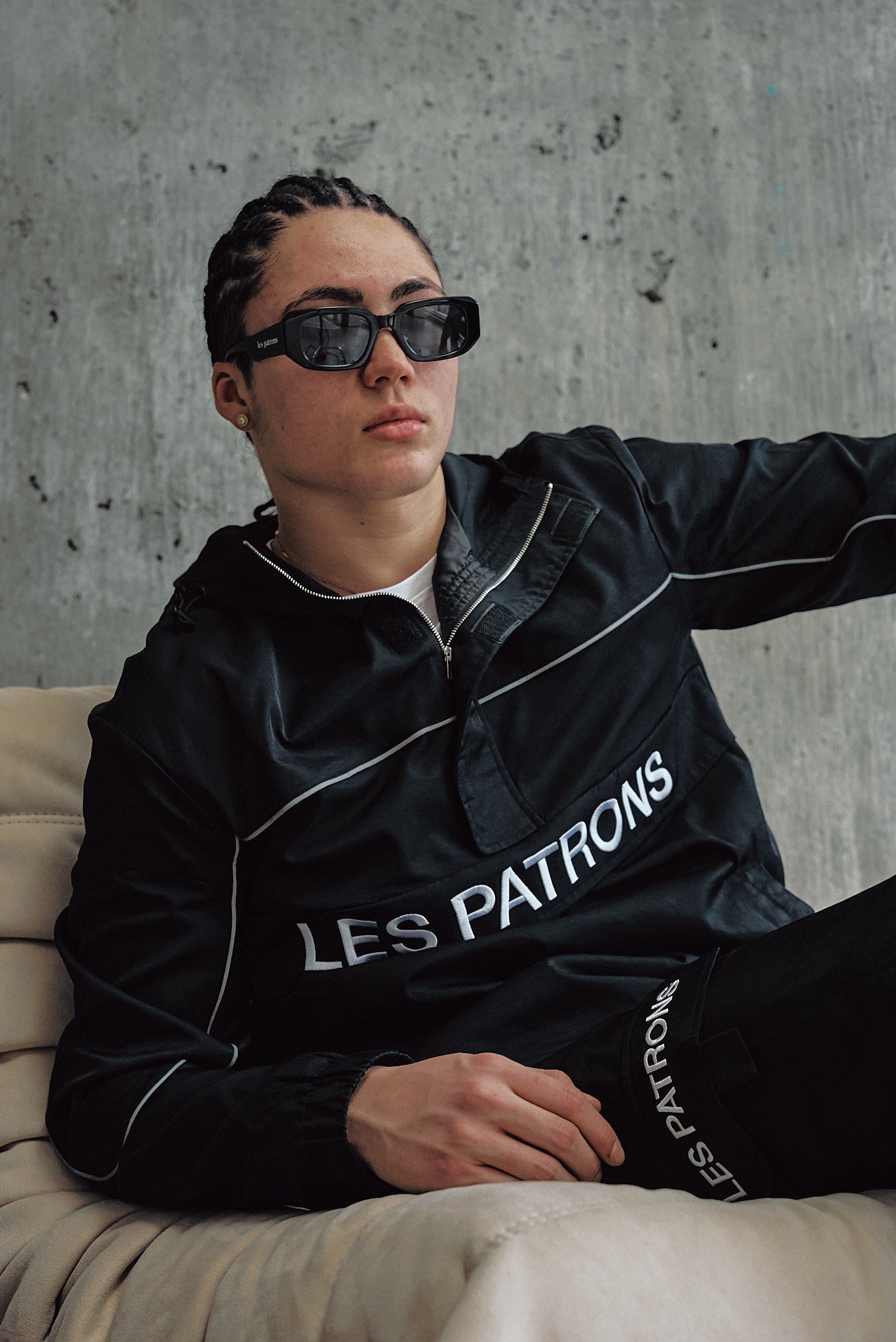 BLACK PARACHUTE TRACKSUIT (TOP)