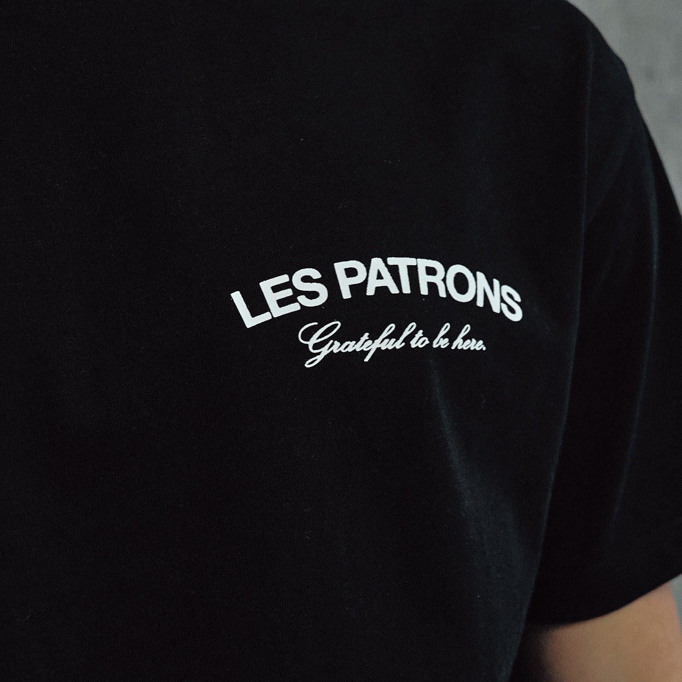 GRATEFUL TO BE HERE T-SHIRT - BLACK