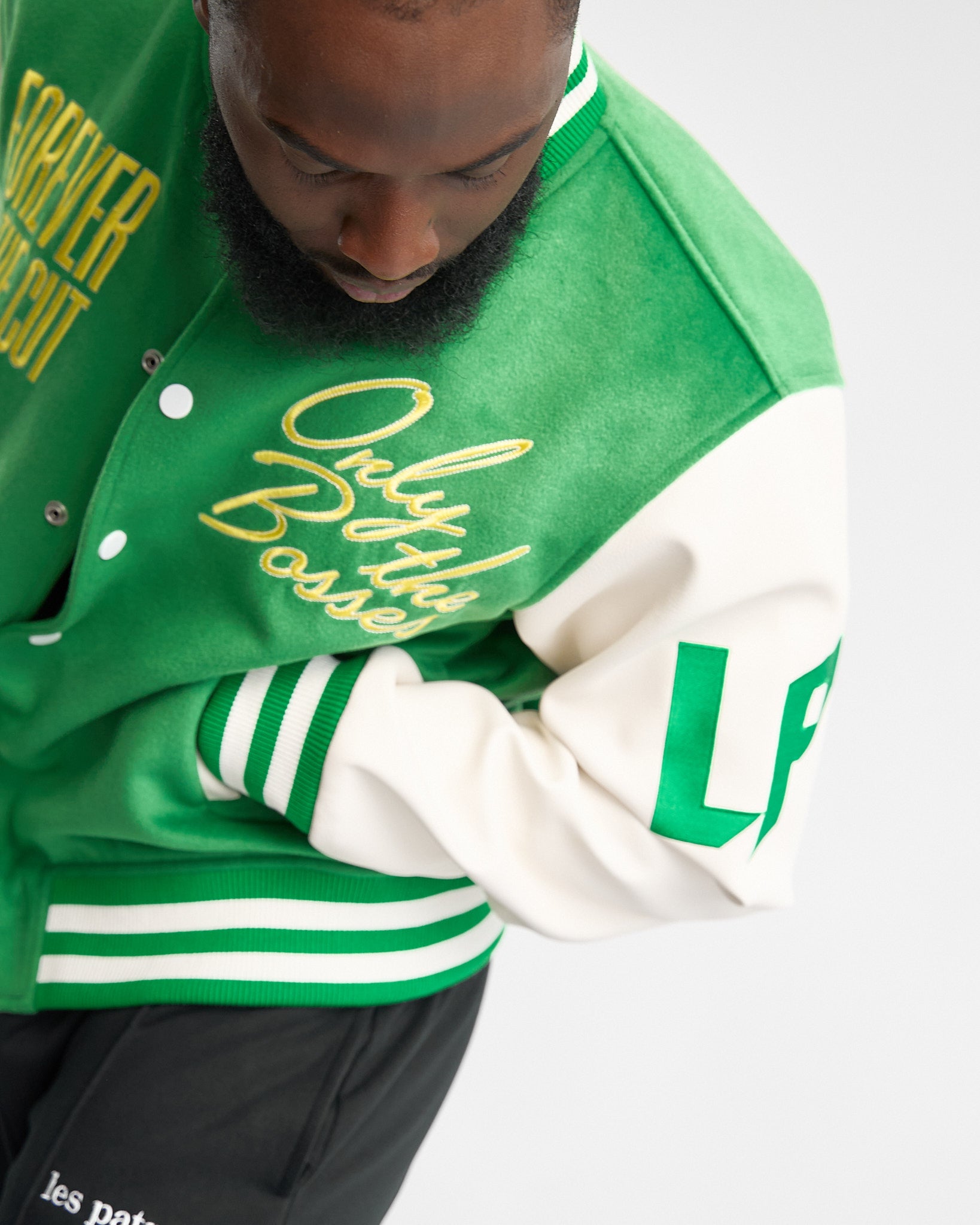 varsity jacket ( green )