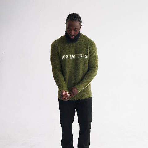 KID MOHAIR SWEATER GREEN