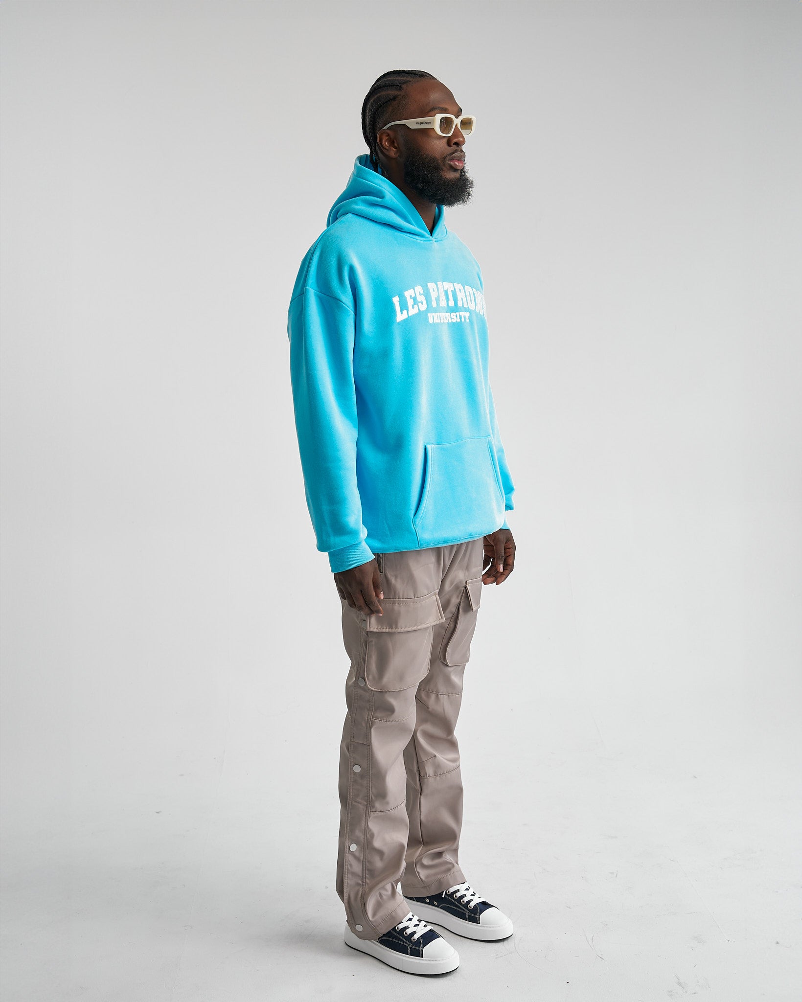 campus hoodie ( sky blue )